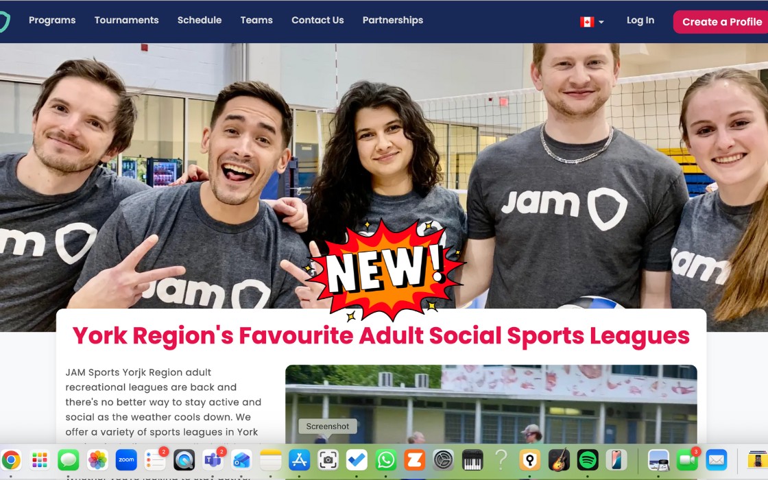 Adult Sports Leagues and Events JAM York